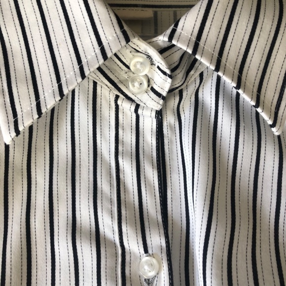 NWOT Striped, Fitted Button Down Blouse - Picture 11 of 17
